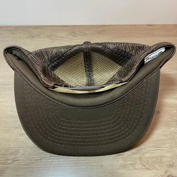 Vintage Trucker Hat “Instant Idiot Just Add Alcohol!” Brown & White Foam Mesh Ad - Picture 6 of 8